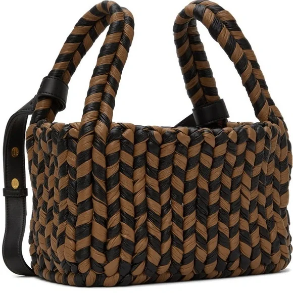 Nanushka Busket leather tote bag black brown NWT - Picture 2 of 5